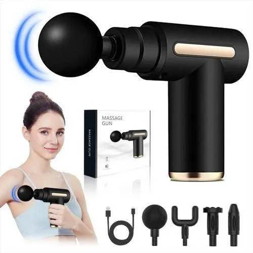 Powerful Deep Tissue Massage Gun – Multiple Attachments & Adjustable