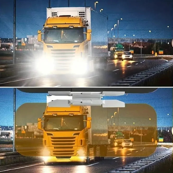 2-in-1 Car Sun Visor – Yellow Night Vision & Black Day Shade
