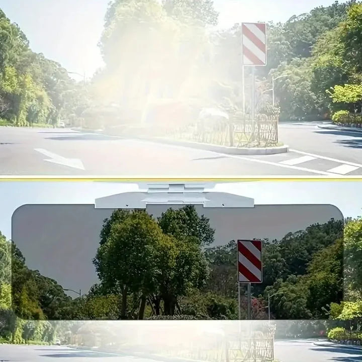 2-in-1 Car Sun Visor – Yellow Night Vision & Black Day Shade