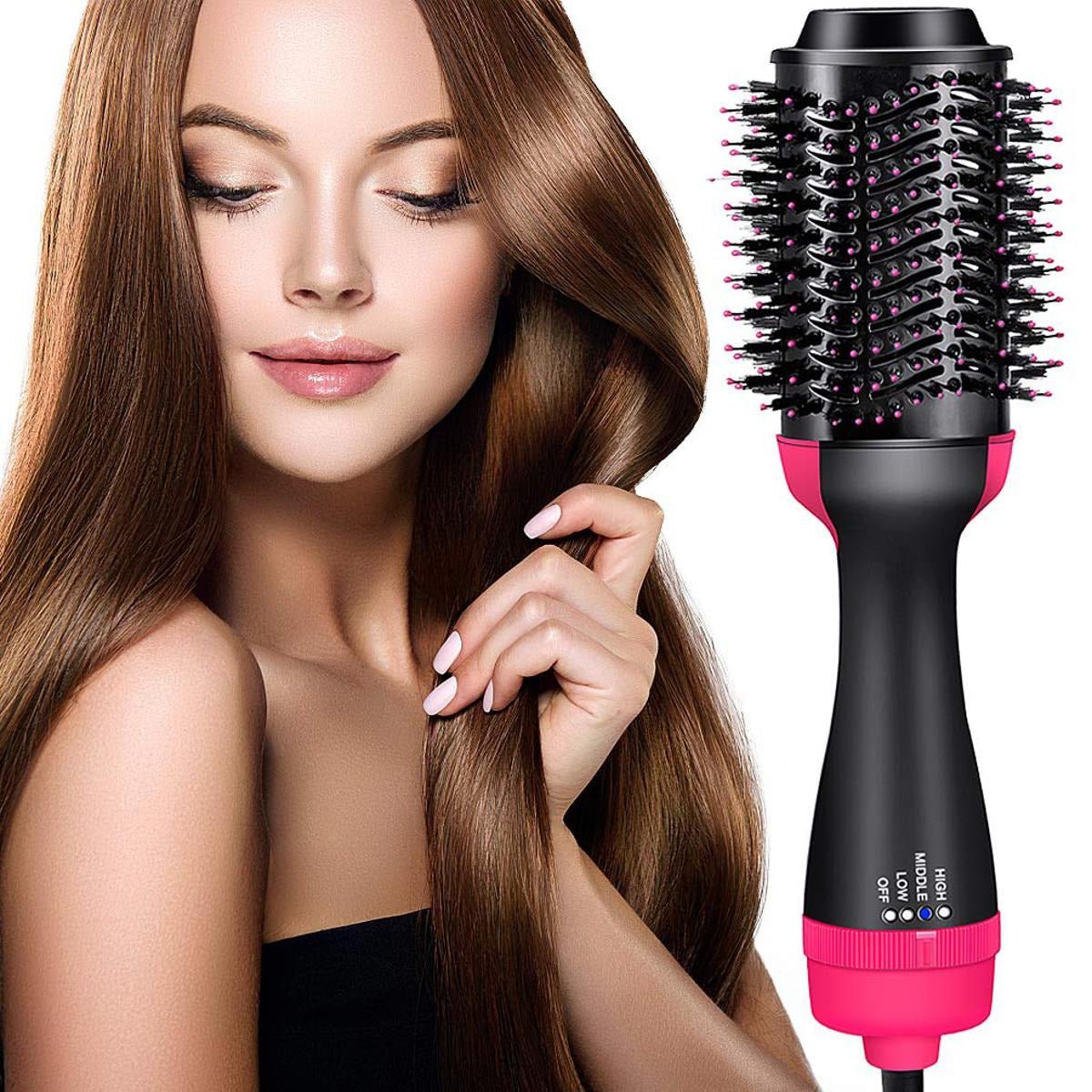 One Step 3 - in - 1 Hot Air Brush Hair Dryer | Ionic Straightening & Volumizing Styler - Smart Flex Store