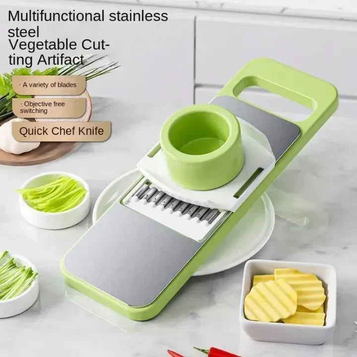 5 - in - 1 Vegetable Cutter & Slicer | Stainless Steel Multifunctional Kitchen Chopper - Smart Flex Store