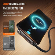 2-in-1 240W Fast Charging Cable with Stand