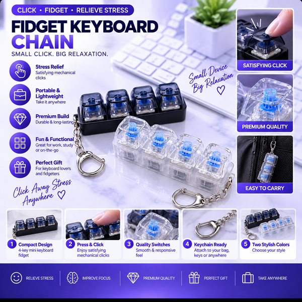 Mini Mechanical Keychain Fidget