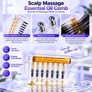 2-in-1 Transparent Essential Oil Applicator & Scalp Massager Comb
