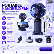 Rechargeable Mini Hand Fan LED Display