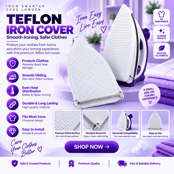 Premium Iron Cover – Protects Clothes from Burns & Stains
