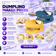 2-in-1 Dumpling & Dough Press – Momos, Gyoza, Tortilla Maker