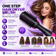 3-in-1 Hot Air Hair Brush – Ionic Dryer, Straightener & Volumizer