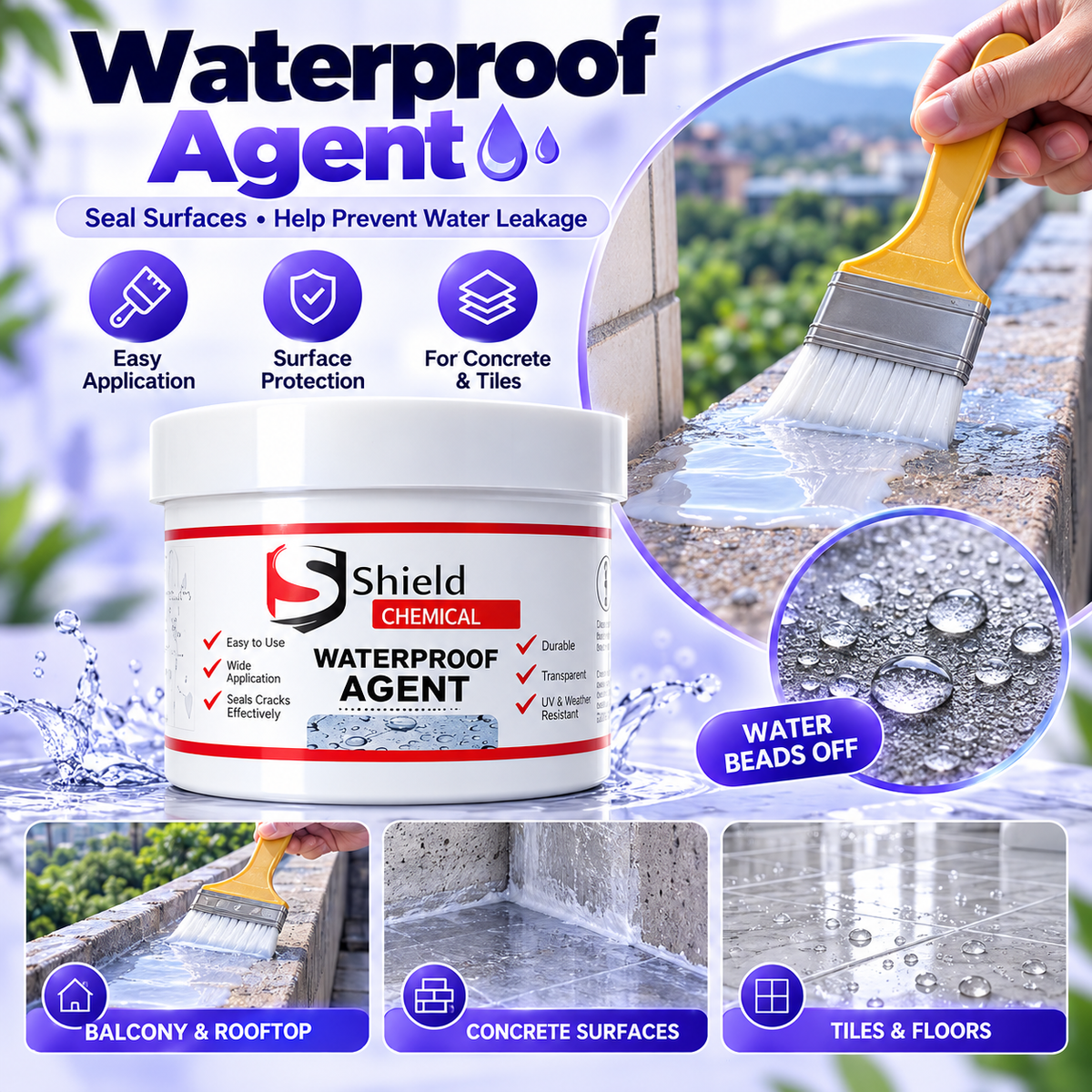 Shield Chemical Waterproof Agent – Water-Resistant Surface Protection
