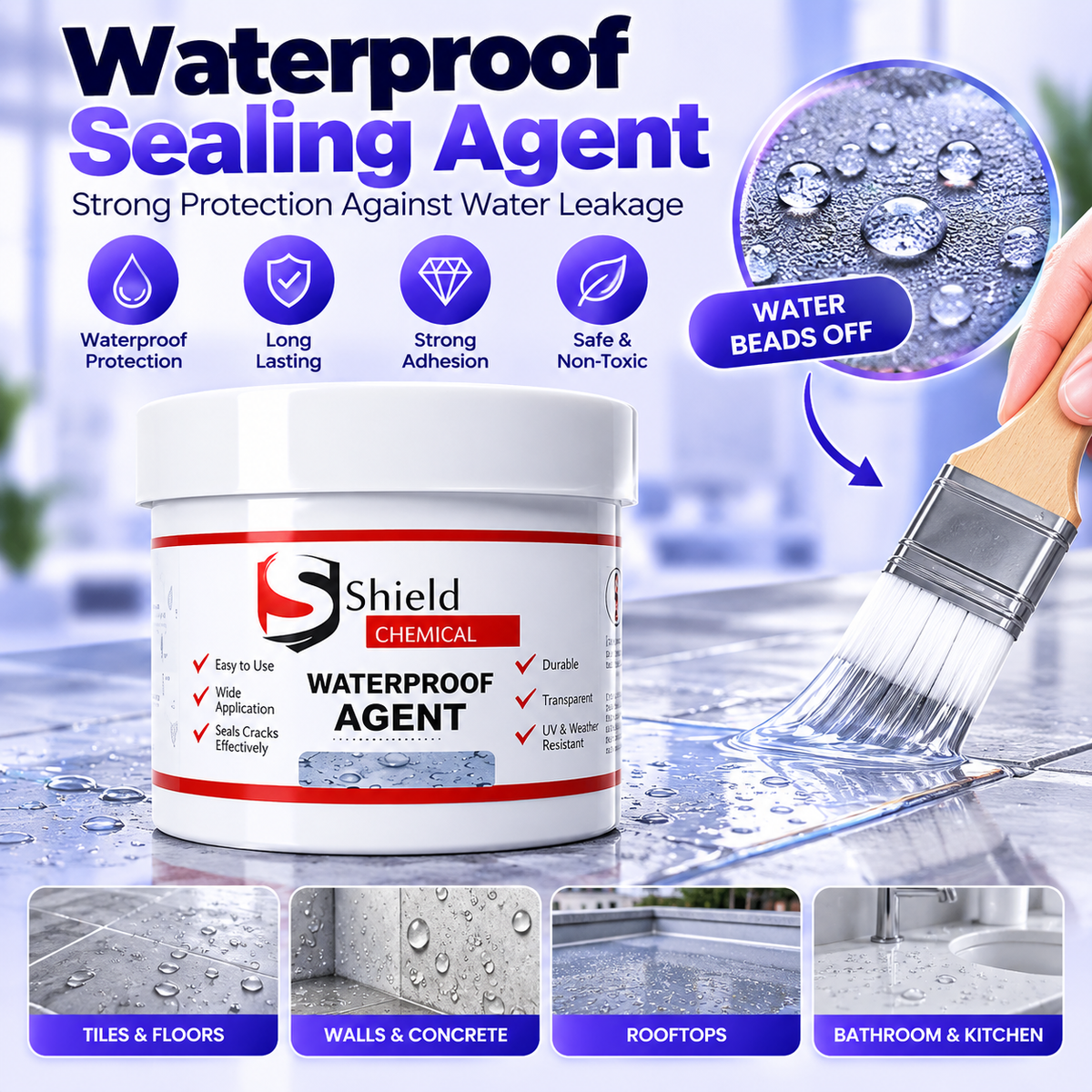 Shield Chemical Waterproof Agent – Water-Resistant Surface Protection